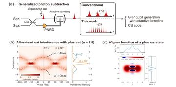 Fig. 1 — Figure 1: Generalized photon subtraction in picosecond wave packets for high-rate non-Gaussian-resource generation. (a) Generalized photon subtracti…